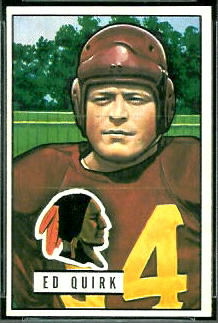 Ed Quirk 1951 Bowman football card