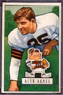 Alex Agase 1951 Bowman football card