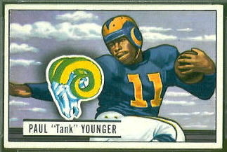 Tank Younger 1951 Bowman football card Tank Younger 1951 Bowman football card