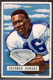 Sherman Howard 1951 Bowman football card