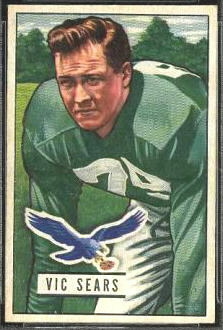 Vic Sears 1951 Bowman football card