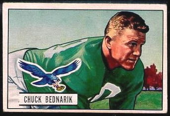 Chuck Bednarik 1951 Bowman football card Chuck Bednarik 1951 Bowman football card