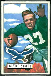 Clyde Scott 1951 Bowman football card