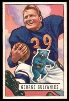 George Gulyanics 1951 Bowman football card