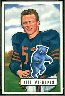 Bill Wightkin 1951 Bowman football card