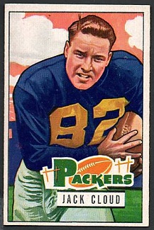 Jack Cloud 1951 Bowman football card