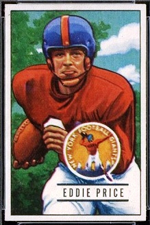 Eddie Price 1951 Bowman football card