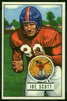 Joe Scott 1951 Bowman football card