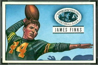 Jim Finks 1951 Bowman football card