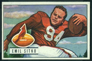 Emil Sitko 1951 Bowman football card