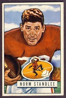 Norm Standlee 1951 Bowman football card