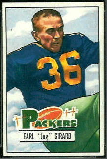 Jug Girard 1951 Bowman football card