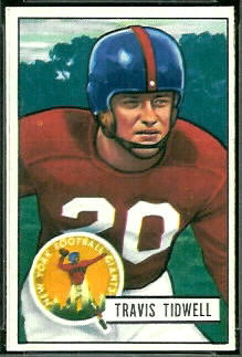 Travis Tidwell 1951 Bowman football card