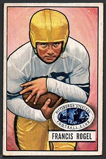 Fran Rogel 1951 Bowman football card