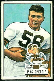 Mac Speedie 1951 Bowman football card Mac Speedie 1951 Bowman football card