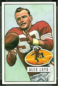 Alex Loyd 1951 Bowman football card