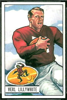 Verl Lillywhite 1951 Bowman football card