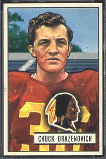 Chuck Drazenovich 1951 Bowman football card