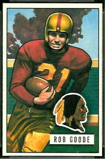 Bob Goode 1951 Bowman football card