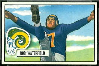 Bob Waterfield 1951 Bowman football card Bob Waterfield 1951 Bowman football card