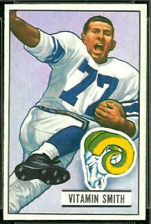 Vitamin Smith 1951 Bowman football card Vitamin Smith 1951 Bowman football card