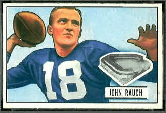 John Rauch 1951 Bowman football card