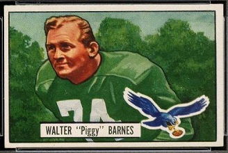 Walter Barnes 1951 Bowman football card