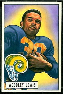 Woodley Lewis 1951 Bowman football card Woodley Lewis 1951 Bowman football card
