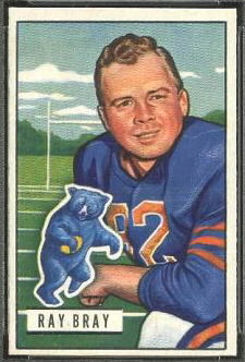 Ray Bray 1951 Bowman football card