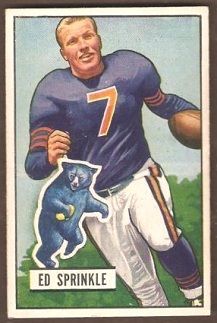 Ed Sprinkle 1951 Bowman football card Ed Sprinkle 1951 Bowman football card