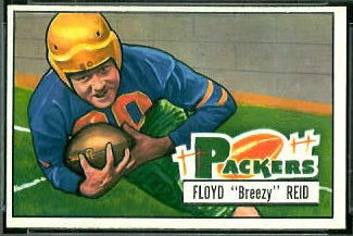 Floyd Reid 1951 Bowman football card