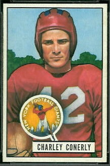 Charley Conerly 1951 Bowman football card