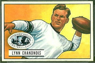 Lynn Chandnois 1951 Bowman football card Lynn Chandnois 1951 Bowman football card