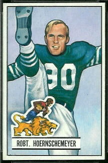 Bob Hoernschemeyer 1951 Bowman football card