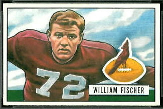 Bill Fischer 1951 Bowman football card