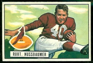 Robert Nussbaumer 1951 Bowman football card