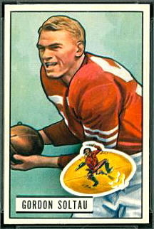 Gordon Soltau 1951 Bowman football card Gordon Soltau 1951 Bowman football card