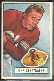 John Strzykalski 1951 Bowman football card John Strzykalski 1951 Bowman football card