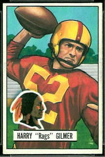 Harry Gilmer 1951 Bowman football card Harry Gilmer 1951 Bowman football card