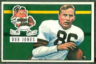 Dub Jones 1951 Bowman football card Dub Jones 1951 Bowman football card