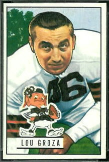 Lou Groza 1951 Bowman football card