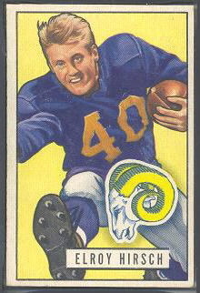 Elroy Hirsch 1951 Bowman football card Elroy Hirsch 1951 Bowman football card