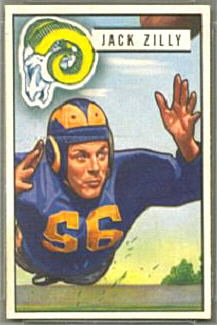 Jack Zilly 1951 Bowman football card