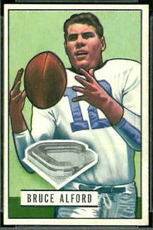 Bruce Alford 1951 Bowman football card