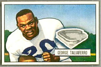 George Taliaferro 1951 Bowman football card