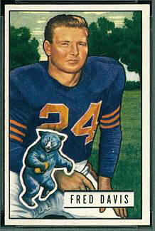 Fred Davis 1951 Bowman football card