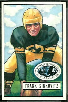 Frank Sinkovitz 1951 Bowman football card