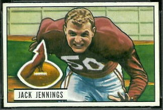 Jack Jennings 1951 Bowman football card