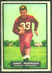 Jimmy Monahan 1951 Topps Magic football card