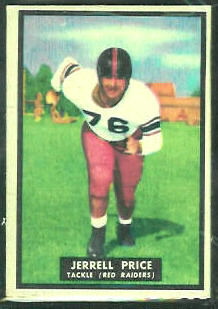 Jerrell Price 1951 Topps Magic football card